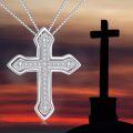 wholesale 925 Sterling Silver Couples Best Friends Forever Necklaces with Cross and Yin-Yang Symbols Pendant for Women Men  Set of 3 Pieces-0-7