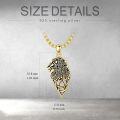 wholesale Gold 925 Sterling Silver Lion Head Celtic Knot Pendant Necklace for Men-0-2