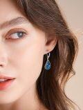 wholesale 925 Sterling Silver Teardrop Paua Shell Leverback French Wire Bohemian Drop Earrings-0-1