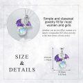 wholesale 925 Sterling Silver Purple Enamel Dragon Pendant with Blue Stone Necklace-0-4