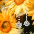 wholesale 925 Sterling Silver Sunflower Drop Earrings - You Are My Sunshine Jewelry for Women-0-3