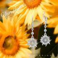 wholesale 925 Sterling Silver Sunflower Drop Earrings - You Are My Sunshine Jewelry for Women-0-3