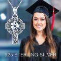 wholesale 925 Sterling Silver & Clover Celtic Cross Necklace – Lucky Knot Design, Elegant Gift for Women-0-1