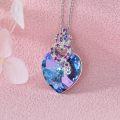wholesale TOUPOP Christmas Gifts For Teen Girls Sterling Silver Crown Pendant Necklace With Purple Heart Crystal For Women Her Girlfriend Jewlery Birthday Anniversary Mothers Gifts -0-3