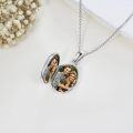 wholesale 925 Sterling Silver Photo Frame Pendant Necklace - Vintage Style Birthstone s for Her-0-2