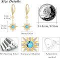 wholesale 925 Sterling Silver Gold-Plated Moonstone & Opal Starburst Leverback Drop Earrings-0-147