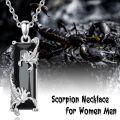 wholesale 925 Sterling Silver Black Onyx Scorpion Pendant Necklaces for Women and Men - Scorpio Zodiac s with Box-0-5