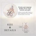 wholesale 925 Sterling Silver Rose Gold Plated Dancing Shoes with Bowknot Pendant Necklace for Women-0-3