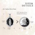 wholesale 925 Sterling Silver Virgin Mary Angel Protect Me Religious Medal Necklace Catholic s for Men & Women-0-3