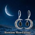 wholesale Celtic Moon Earrings 925 Sterling Silver Vintage Crescent Earrings Witch Jewelry Gifts For Women -0-2