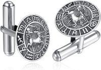 wholesale 925 Sterling Silver Zodiac Horse Constellation Cufflinks for Men (Pair)-Sagittarius