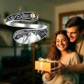 wholesale Sterling Silver & Gold Mountain Spoon Ring Vintage Nature-Inspired Adjustable Thumb Ring for Women-0-5