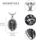 wholesale 925 Sterling Silver Saint Sebastian Pendant Prayer Chain Necklace 45cm Length -0-4