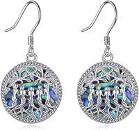 wholesale Sterling Silver Crystal Sister Earrings Birthday Gift for Sisters-Silver-5 Sisters Earrings