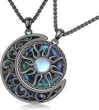 wholesale 925 Sterling Silver Abalone Shell Tree of Life Pendant Necklace s for Women Men Couples Friendship Gifts Jewelry 24 Chain Length-Black Plated