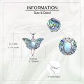 wholesale 925 Sterling Silver Butterfly Pendant with Mother of Pearl Inlay Necklaces for Women s-0-4
