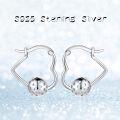 wholesale 925 Sterling Silver Perforated Ball Huggie Hoop Earrings for Women - Sporty and Stylish s-0-5