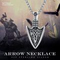 wholesale 925 Sterling Silver Oxidized Viking Arrowhead Celtic Knot Pendant Necklace For Men-0-4