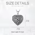 TOUPOP Sterling Silver Tree Of Life Locket Necklace Holds 2 Photos-0-5