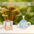 wholesale 925 Sterling Silver Mushroom Planet Luminous Pendant Necklace-0-4