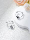 wholesale Softball/golf/volleyball/soccer/football/basketball Hoop Earrings 925 Sterling Silver Hoop Sports Earrings Sports Jewelry Christmas Gifts For Women -0-3