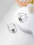 TOUPOP Sterling Silver Softball Golf Volleyball Soccer Football Basketball Hoop Earrings Sports Jewelry-0-3