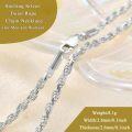wholesale Sterling Silver Gold Plated 3 2mm Cuban Chain Necklace for Women Men 16 24 Inch-0-24