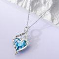 wholesale 925 Sterling Silver Birthstone Birth Flower Necklace Pendant Jewelry-0-3