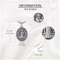 wholesale 925 Sterling Silver Saint Benedict Medal Locket Necklace Wholesale With Chain-0-4