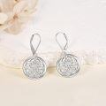 wholesale 925 Sterling Silver Celtic Knot Round Drop Earrings Lever Backs for Women-0-1