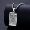 wholesale 925 Sterling Silver The Hanged Man Tarot Pendant Necklace for Men Women Gifts-0-3