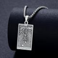 wholesale 925 Sterling Silver The Hanged Man Tarot Pendant Necklace for Men Women Gifts-0-3