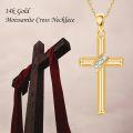 wholesale 14K Gold Diamond Cross Pendant Necklace for Women Fine s-0-3