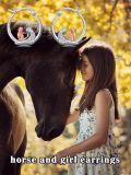 wholesale 925 Sterling Silver Horse and Girl Design Hoop Earrings for Women's Gifts-0-5