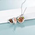 wholesale 925 Sterling Silver Heart Photo Frame I Love You To The Moon And Back Locket Necklace with Pendant for Women Girls s 43cm Chain Length (Silver)-0-1
