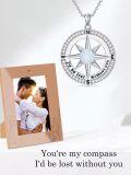 wholesale Sterling Silver Compass Necklace I d Be Lost Without You Love Gift for Wife Girlfriend Her Anniversary Birthday-0-16