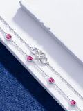 wholesale  925 Sterling Silver & Birthstone Crystal Infinity Heart Bracelet - Adjustable Love Gift for Women-0-1