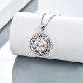 wholesale 925 Sterling Silver Crystal Otter Pendant Necklace for Women Mom Sister Gifts-0-1