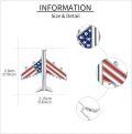 wholesale 925 Sterling Silver Airplane Necklace with USA Flag Design - Red White Blue 4th of July Jewelry - Nickel Free Hypoallergenic Gift for Women-0-3