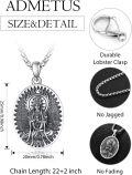 wholesale 925 Sterling Silver Zodiac Bodhisattva Amulet Pendant Necklace  Buddha Talisman Protection Jewelry for Men with 24+2 Round Chain-0-1