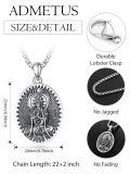 wholesale 925 Sterling Silver Zodiac Bodhisattva Amulet Pendant Necklace  Buddha Talisman Protection Jewelry for Men with 24+2 Round Chain-0-1