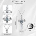 wholesale 925 Sterling Silver Cross Pendant Necklace I Love You To The Moon And Back-0-5