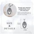 wholesale 925 Sterling Silver Nordic Deer Head Oval Pendant Necklace with Chain for Men & Women-0-4
