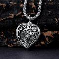 wholesale TOUPOP Butterfly Urn Necklace For Ashes 925 Sterling Silver Heart Cremation Jewelry For Ashes Heart Butterfly Keepsake Necklace For Ashes Memorial Gifts For Women Men -0-4