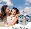 wholesale 925 Sterling Silver Blue Crystal Pendant with Mother and Child Design - Family  for Mom Dad Son Daughter-0-4
