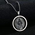 wholesale 925 Sterling Silver Phoenix Locket Necklace with Rotatable Coin for Men & Women - Birthday/Christmas Gift (22 Chain)-0-3