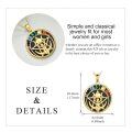 wholesale 925 Sterling Silver Pentacle Moon Goddess Necklace With Colorful Gems-0-4