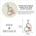 wholesale 925 Sterling Silver Heart-Shaped Pendant with Rose Flower and Butterfly Charm Necklace-0-1