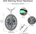 wholesale 925 Sterling Silver Saint Michael Prayer Medal with Abalone Shell and Pearl Pendant Necklace for Men Women Boys Girls  36 Chain Length-0-5