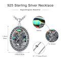 wholesale 925 Sterling Silver Saint Michael Pray For Us Pendant Necklace Wholesale With Abalone Shell-0-5